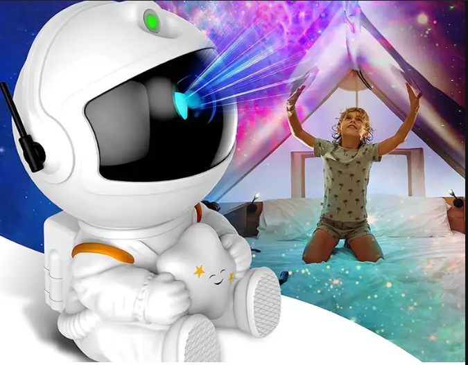 PROYECTOR DE ASTRONAUTA CON BOCINA BLUETOOTH ✨