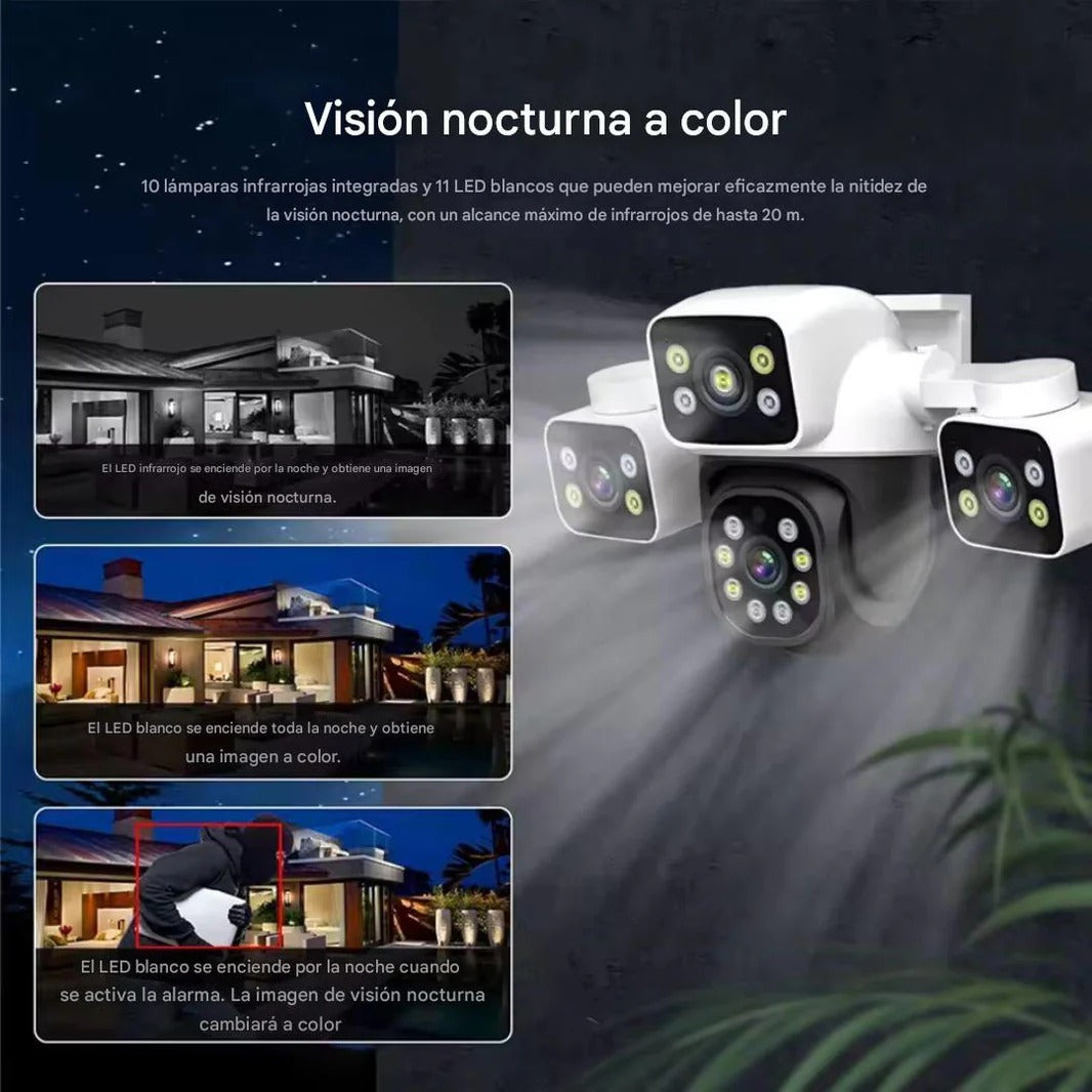 Cámara de seguridad doble lente con panel YW09 🔥- Envío Gratis - Paga al Recibir